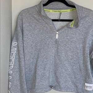 Calvin Klein Crop Sweatshirt with drawstring